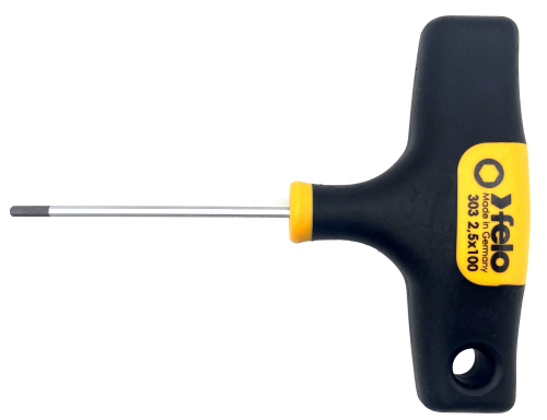 Отвёртка шестигр. 2,5х100,Т-образная, серия 303 FELO 303 253 60