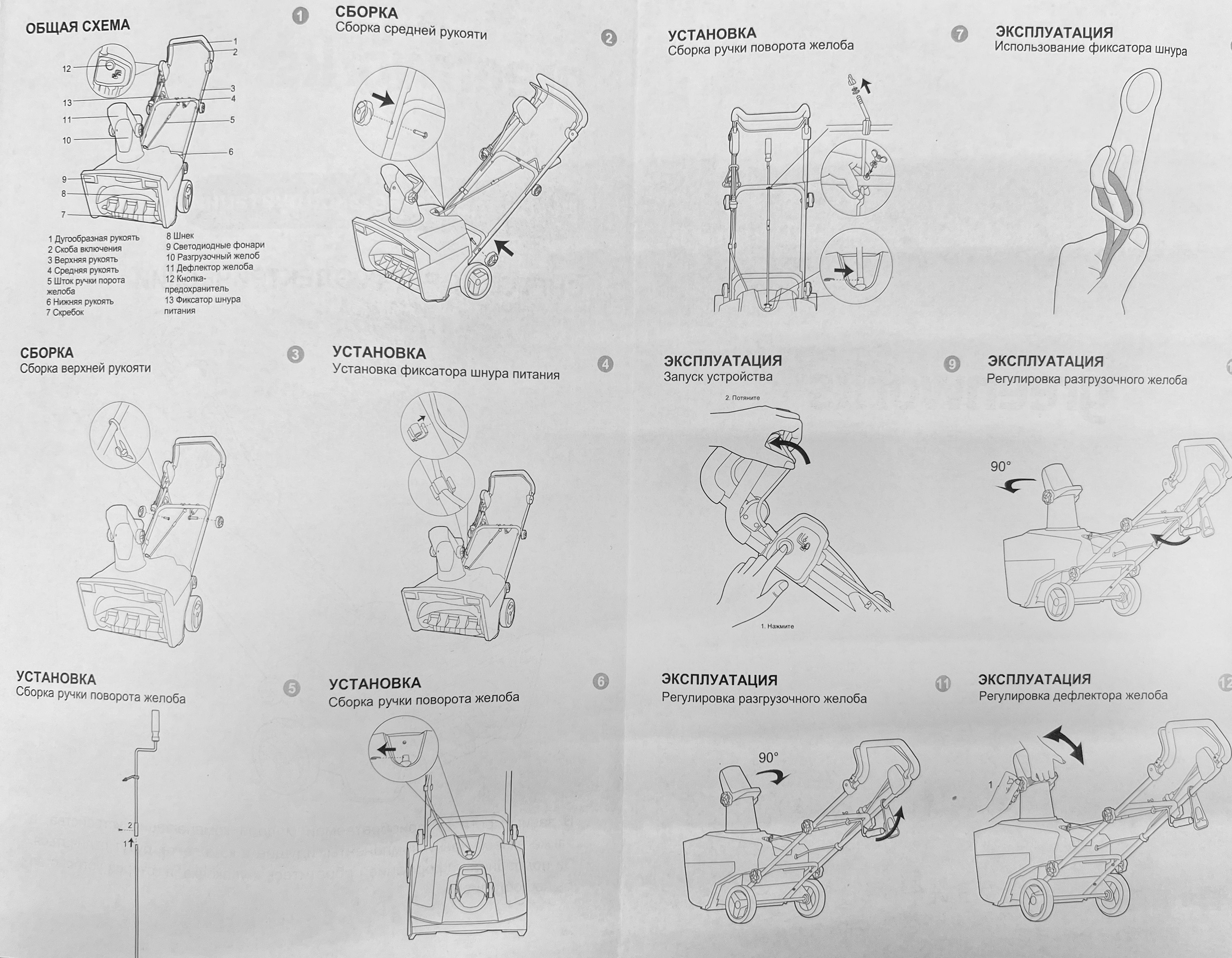 Снегоуборщик электрический Greenworks SN2300, 2300W, 50 см