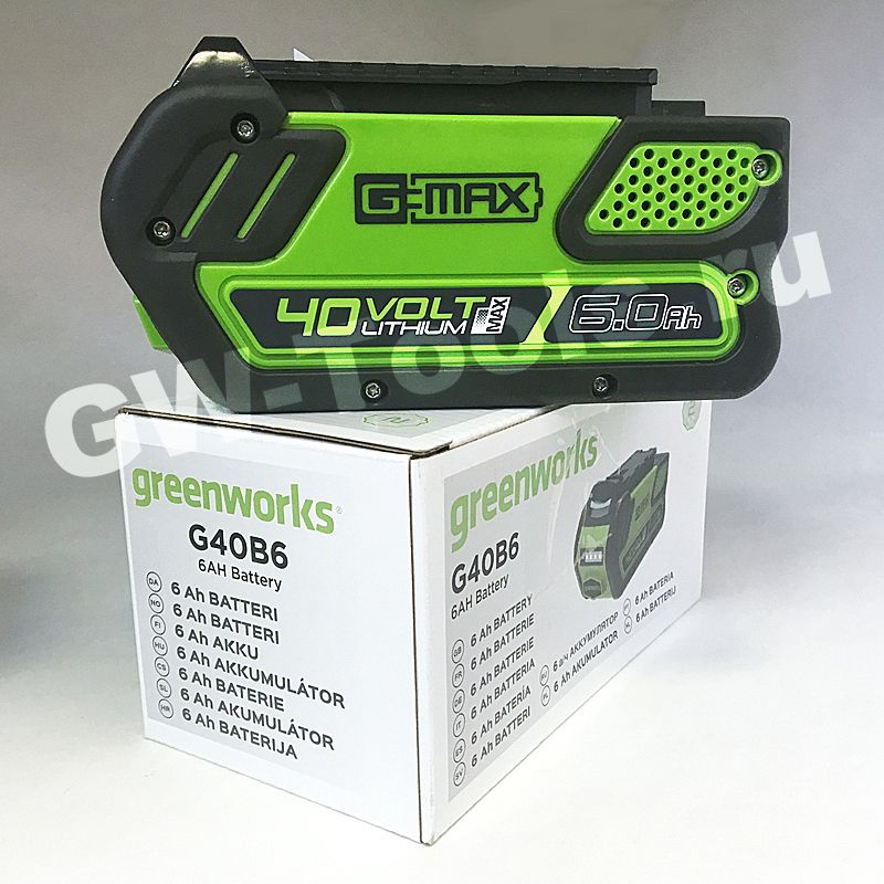 Аккумулятор Greenworks 6Ah 40V G40B6