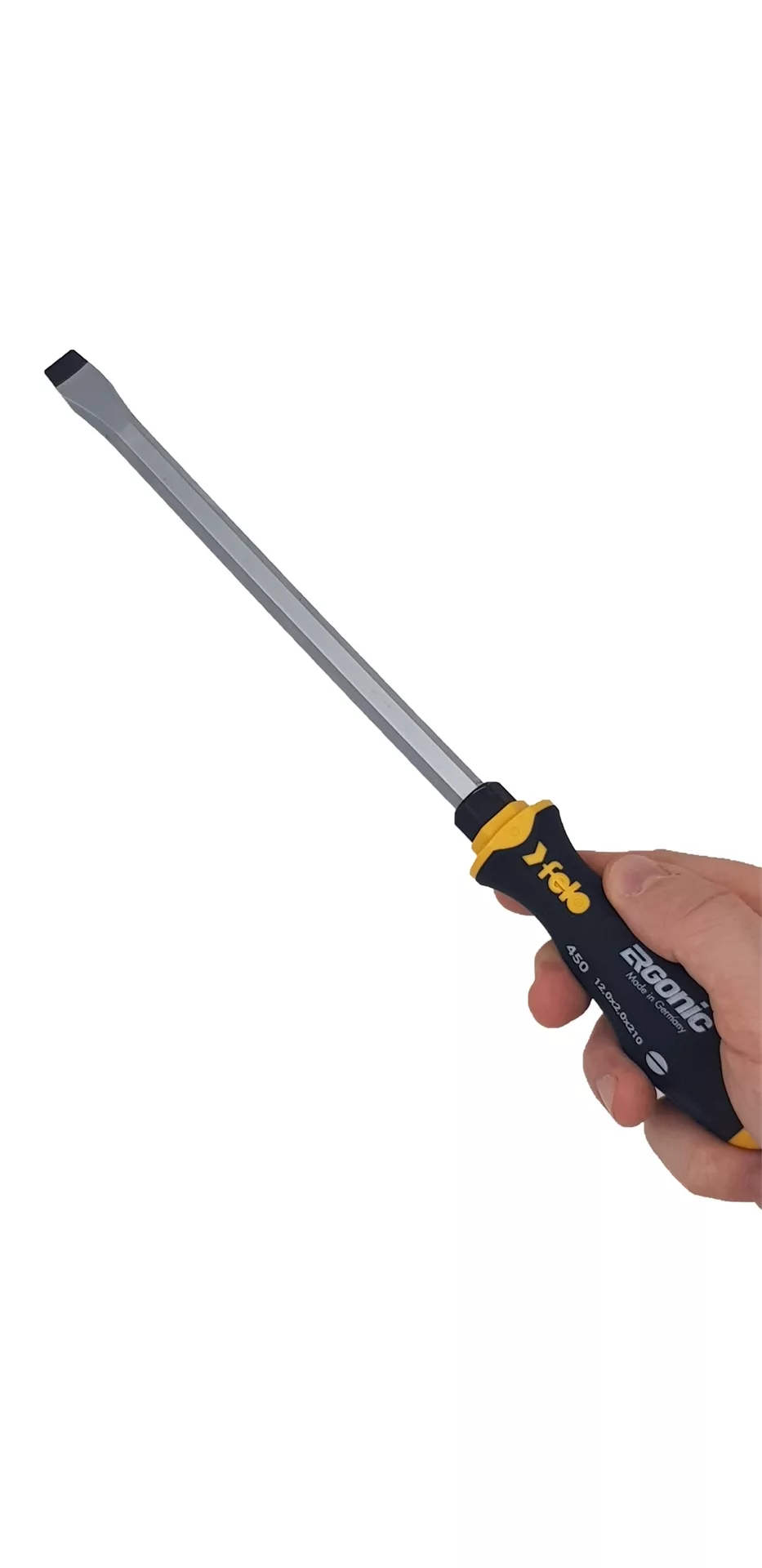 Отвертка плоская шлицевая ударная Ergonic 12,0X2,0X210 FELO 45012040