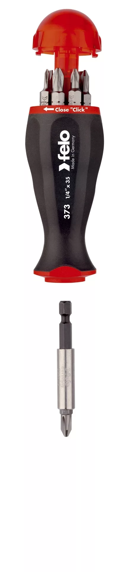 Отвёртка "FELO Bit-Boy" с магазином бит/8 шт., серия 373 FELO 373 108 05