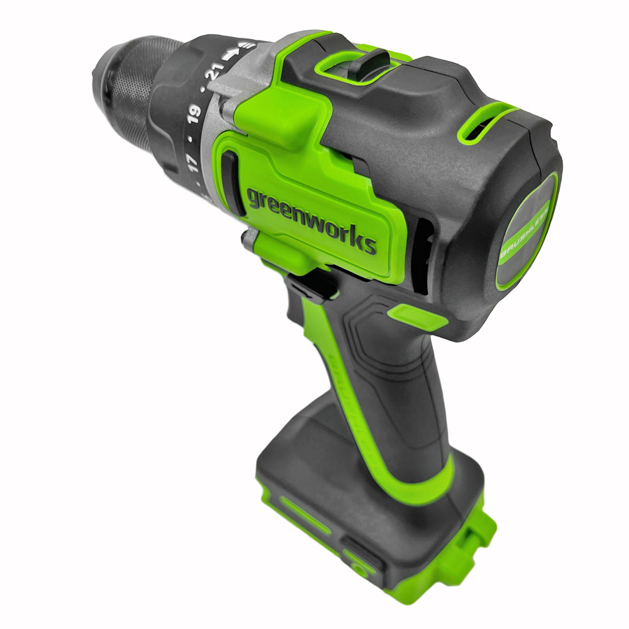 Дрель-шуруповерт аккумуляторная Greenworks 24V GD24DD90 (90 Нм) 3707507, бесщёточная, без АКБ и ЗУ