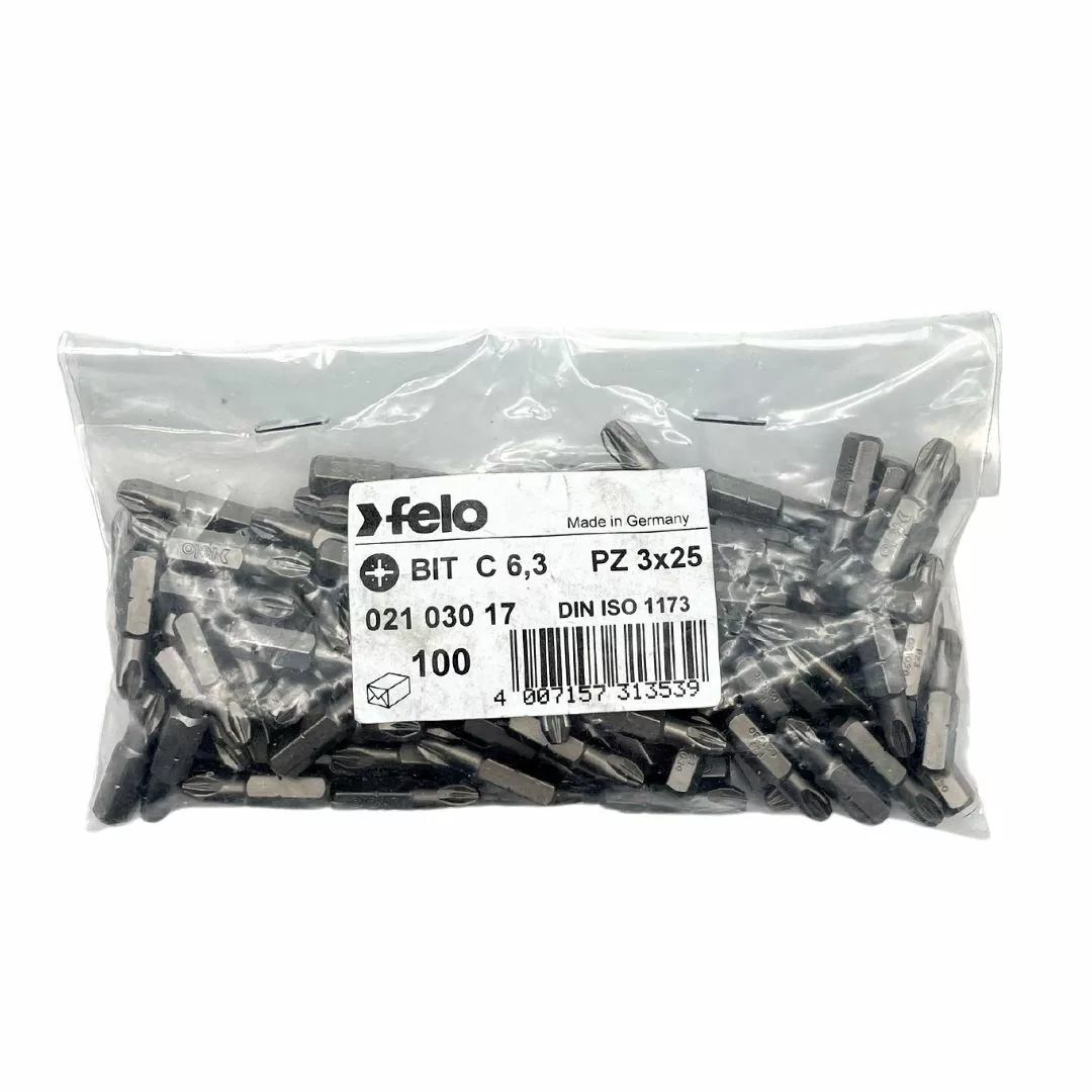 Бит 1/4", PZ3 (100)х25, серия 021 С 6,3 FELO 021 030 17