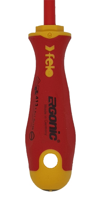 Отвёртка ERGONIC диэлектр., серия 413, SL 5,5х1,0х125 FELO 413 055 90
