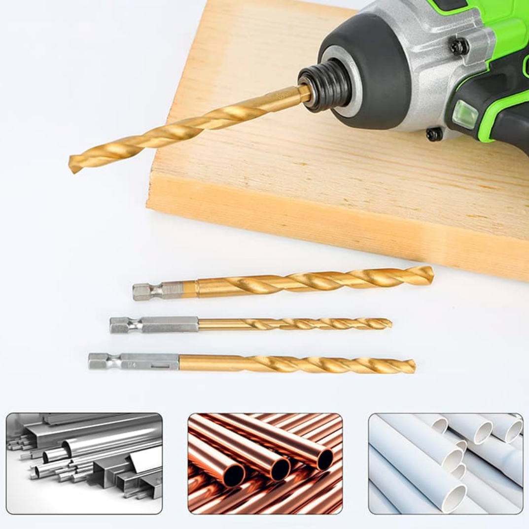 Набор свёрел HSS-TiN 1,5-8,0 мм с шестигранным хвостовиком Greenworks 2943907 (22 шт.), в кейсе