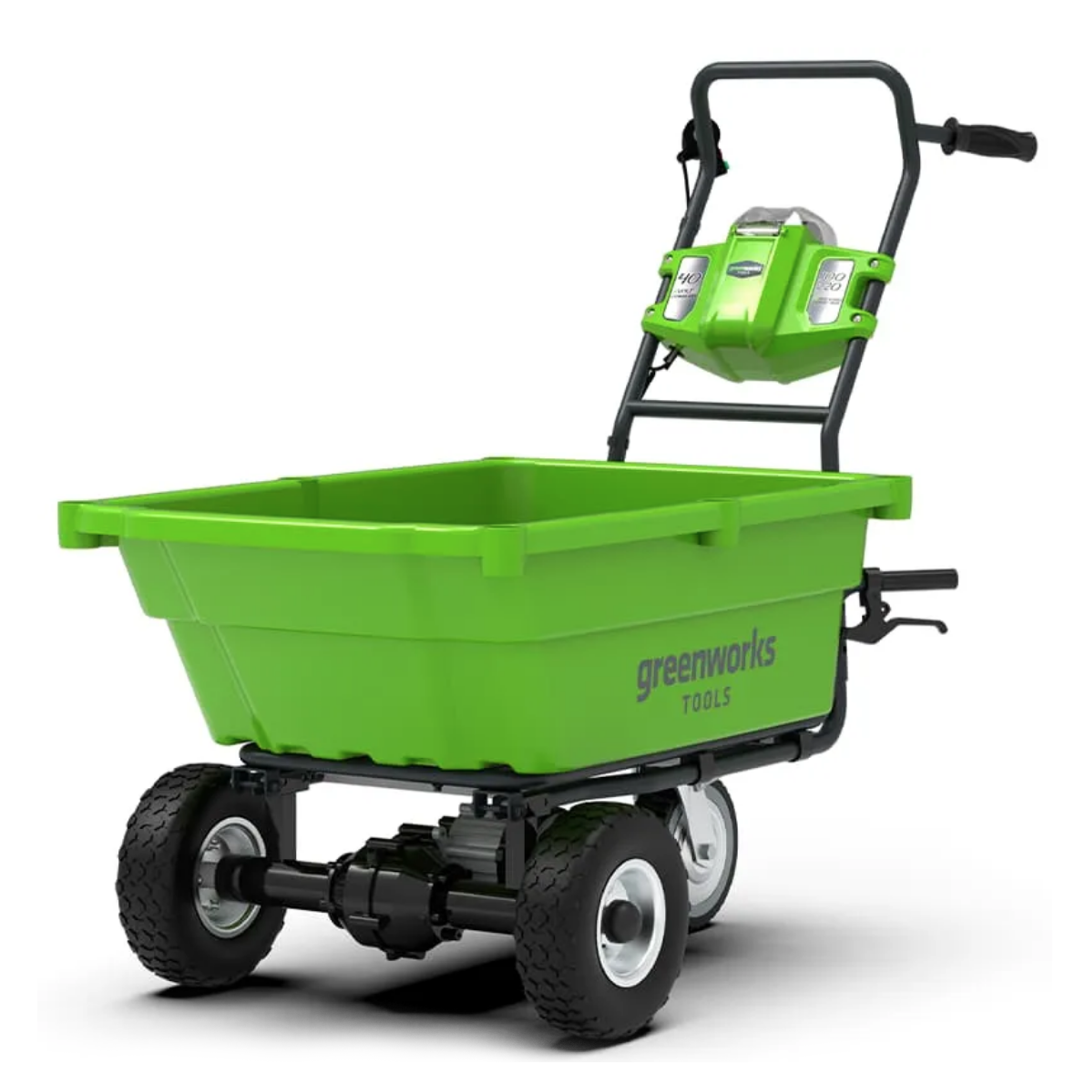 Садовая тележка самоходная Greenworks 106 л 40V G40GC, без АКБ и ЗУ