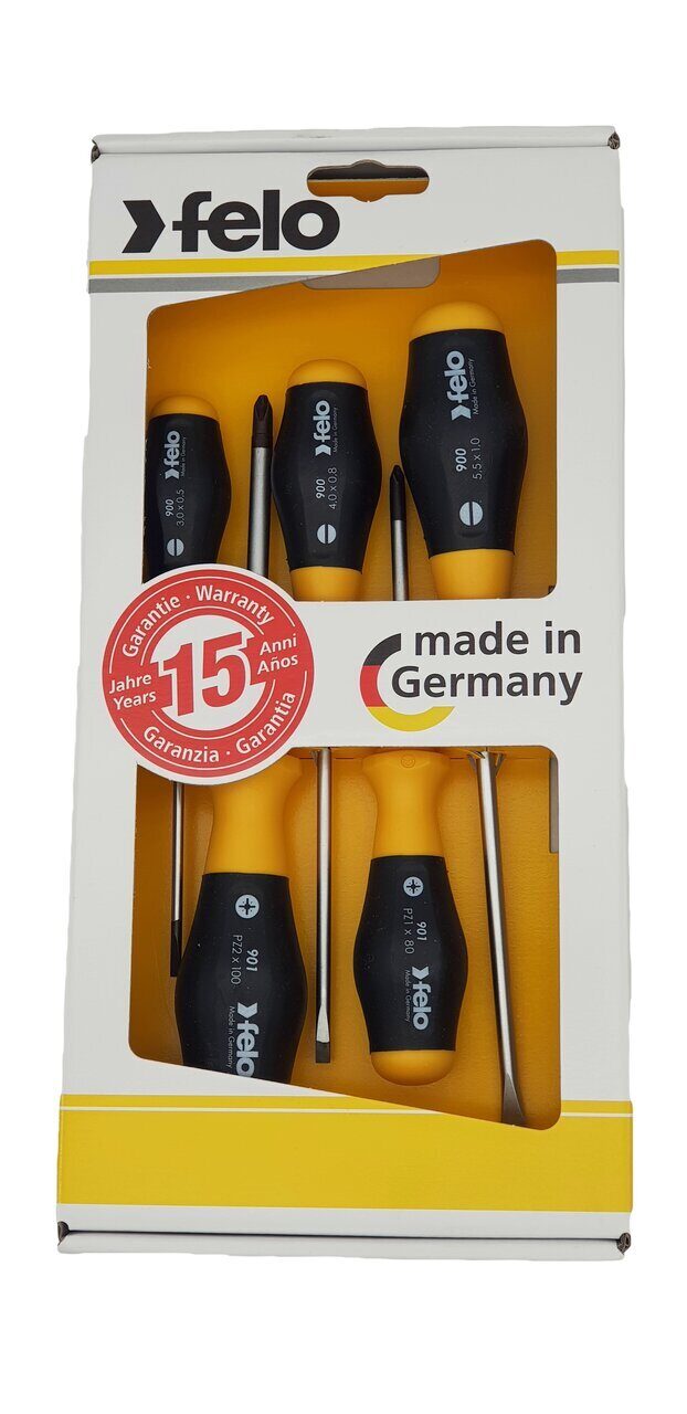 Набор отверток SL/PZ, 5 шт Felo 90095148