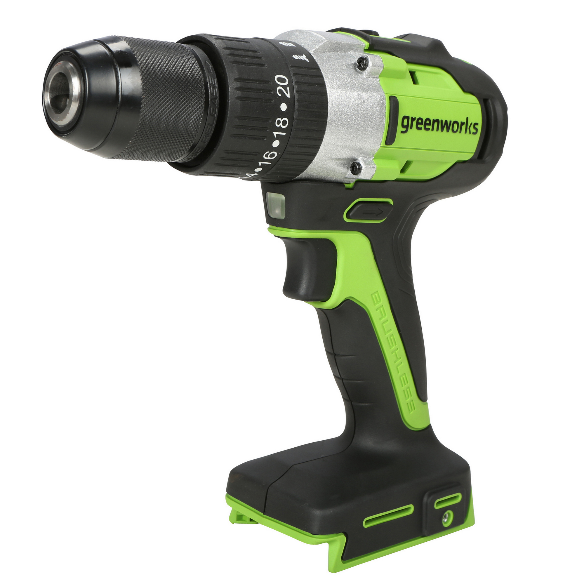 Дрель-шуруповерт ударная аккумуляторная Greenworks 24V GD24DD60 (60 Нм) 3704107, бесщёточная, без АКБ и ЗУ