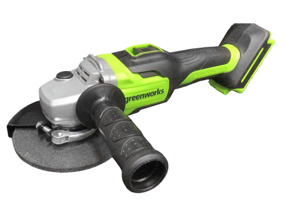 Угловая шлифмашинка (болгарка) 125 мм аккумуляторная Greenworks 24V GD24AG 3200207, бесщеточная, без АКБ и ЗУ