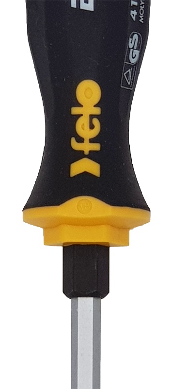 Отвёртка серия 411 Ergonic, PZ1х80 с шестигранником FELO 411 102 40