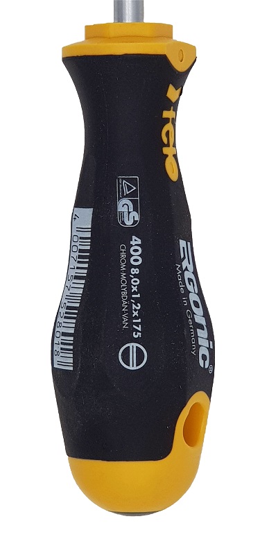 Отвёртка серия 400 Ergonic, SL8,0х1,2х175 FELO 400 086 10