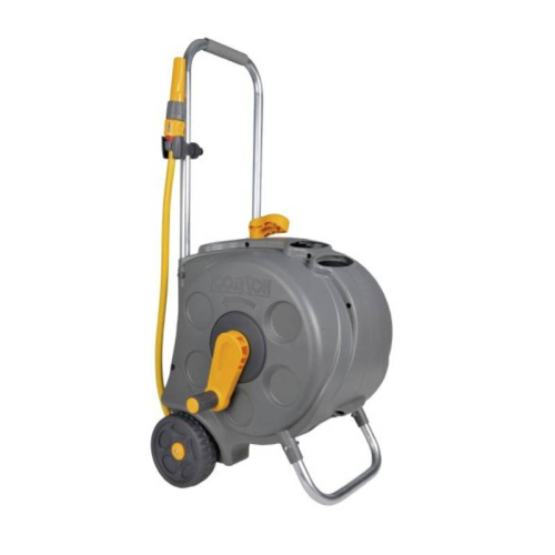 Тележка hozelock 2416 plus с закрытым корпусом 1/2 30 м, коннекторами и наконечником для шланга