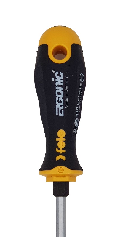 Отвёртка серия 410 Ergonic, SL6,5 с шестигранником FELO 410 654 40