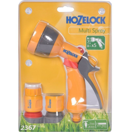 Набор для полива hozelock 2367 с пистолетом multi spray 5 режимов и коннекторами 3/4