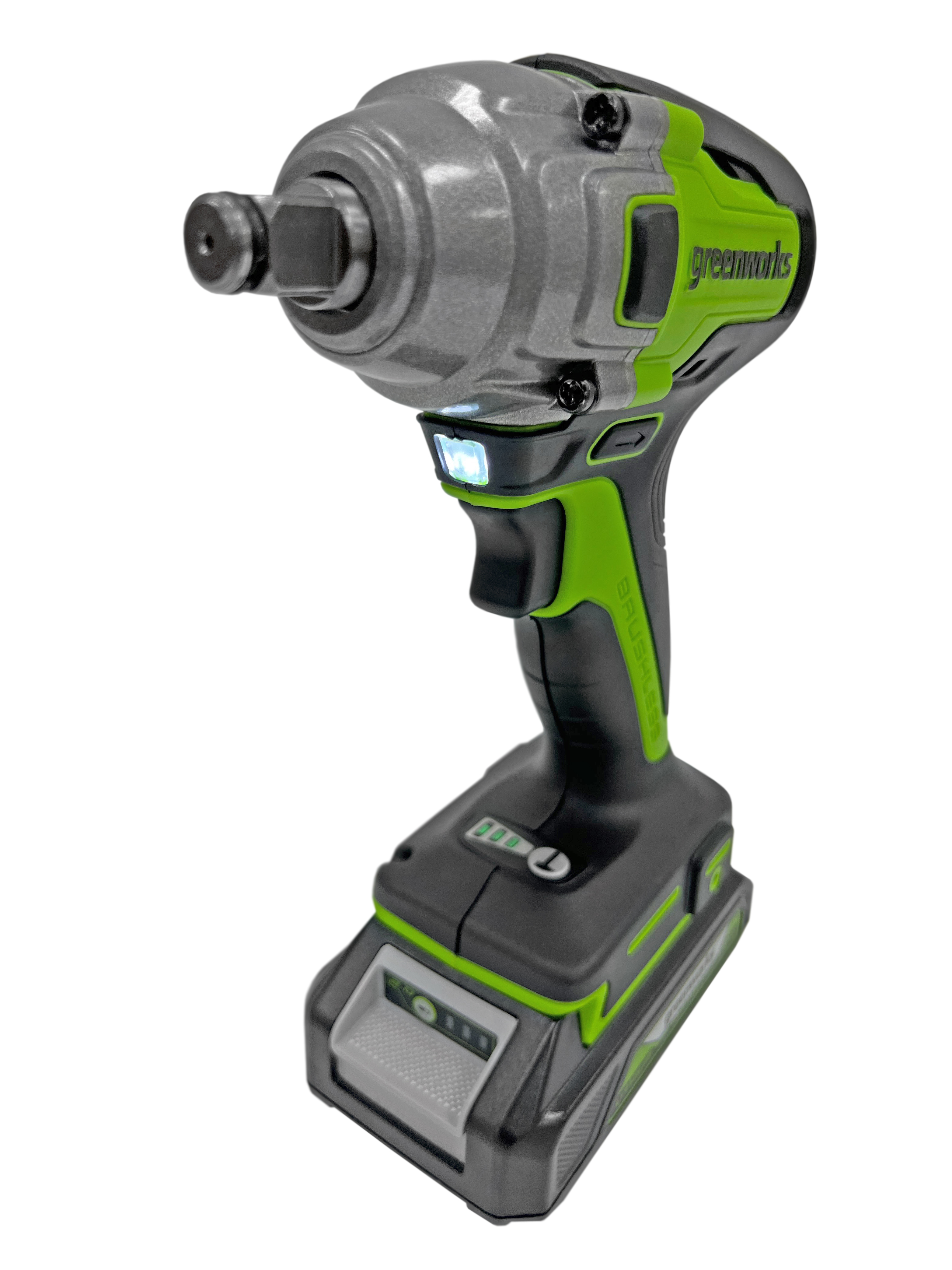 Гайковёрт ударный  аккумуляторный Greenworks 24V 400Нм GD24IW400 3802907, бесщёточный, без АКБ и ЗУ