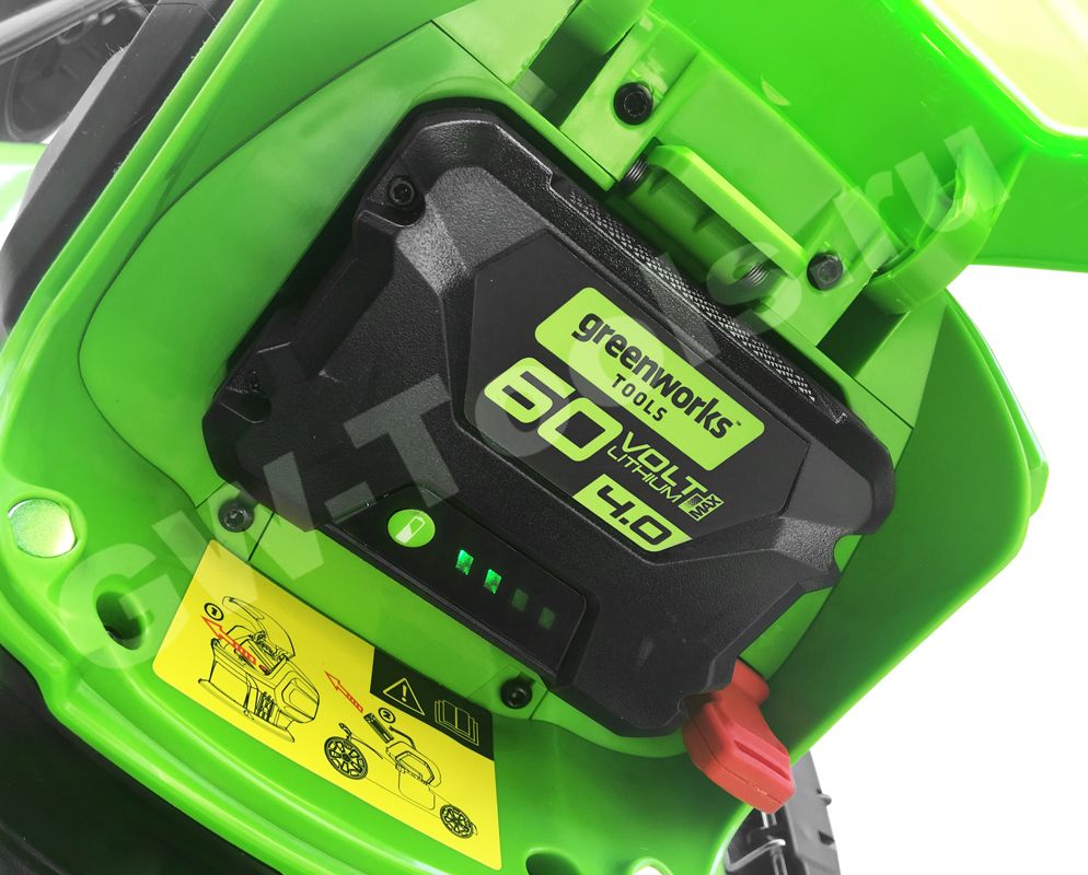 Газонокосилка аккумуляторная Greenworks 51 см 60V GD60LM51HP, бесщёточная, без АКБ и ЗУ