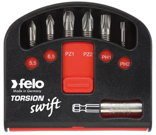 Набор бит Px Torsion с держателем бит в кейсе Swift, 7 шт FELO 02060106