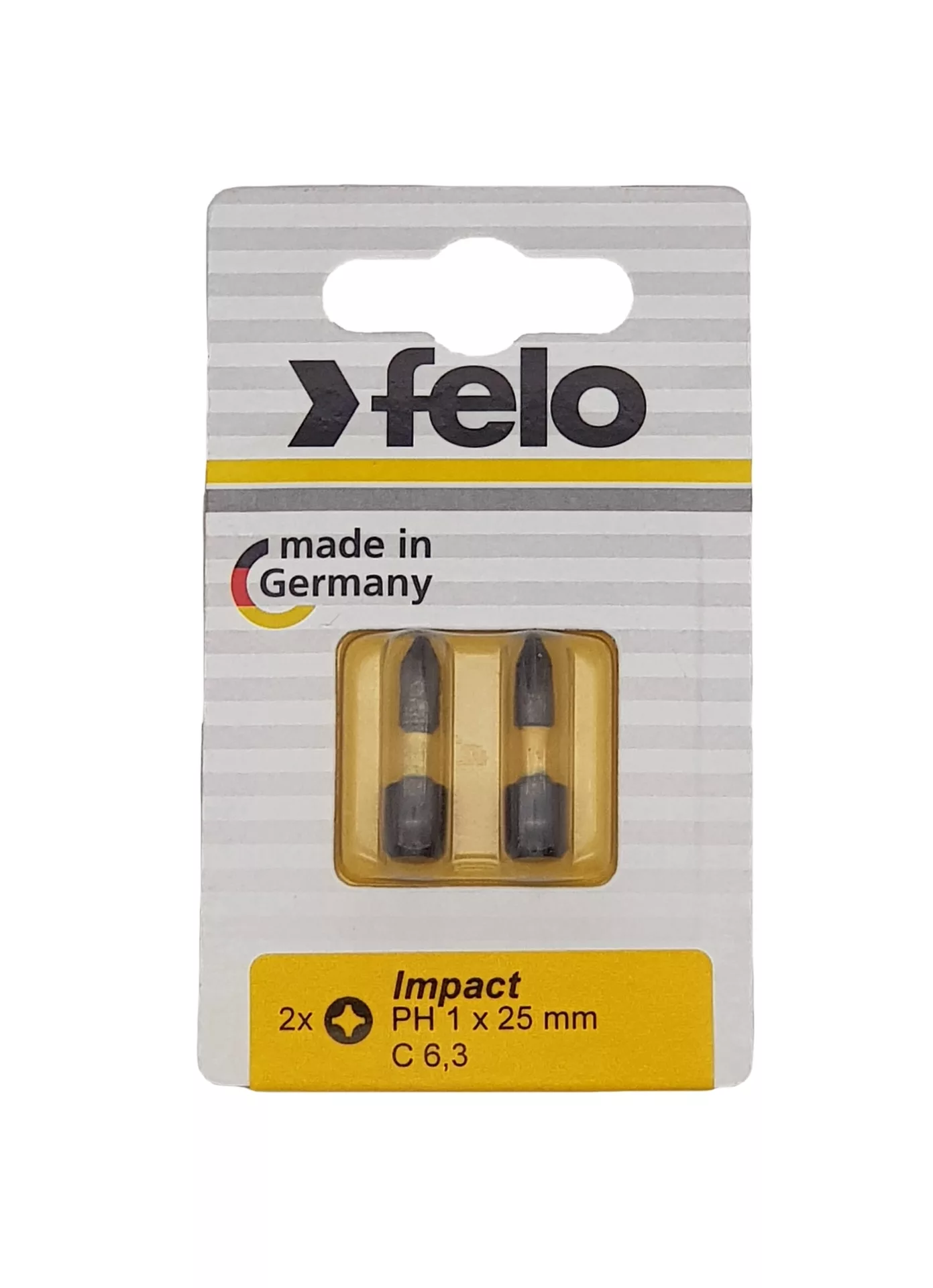 Бита крестовая ударная серия Impact PH 1X25, 2 шт FELO 022 012 41