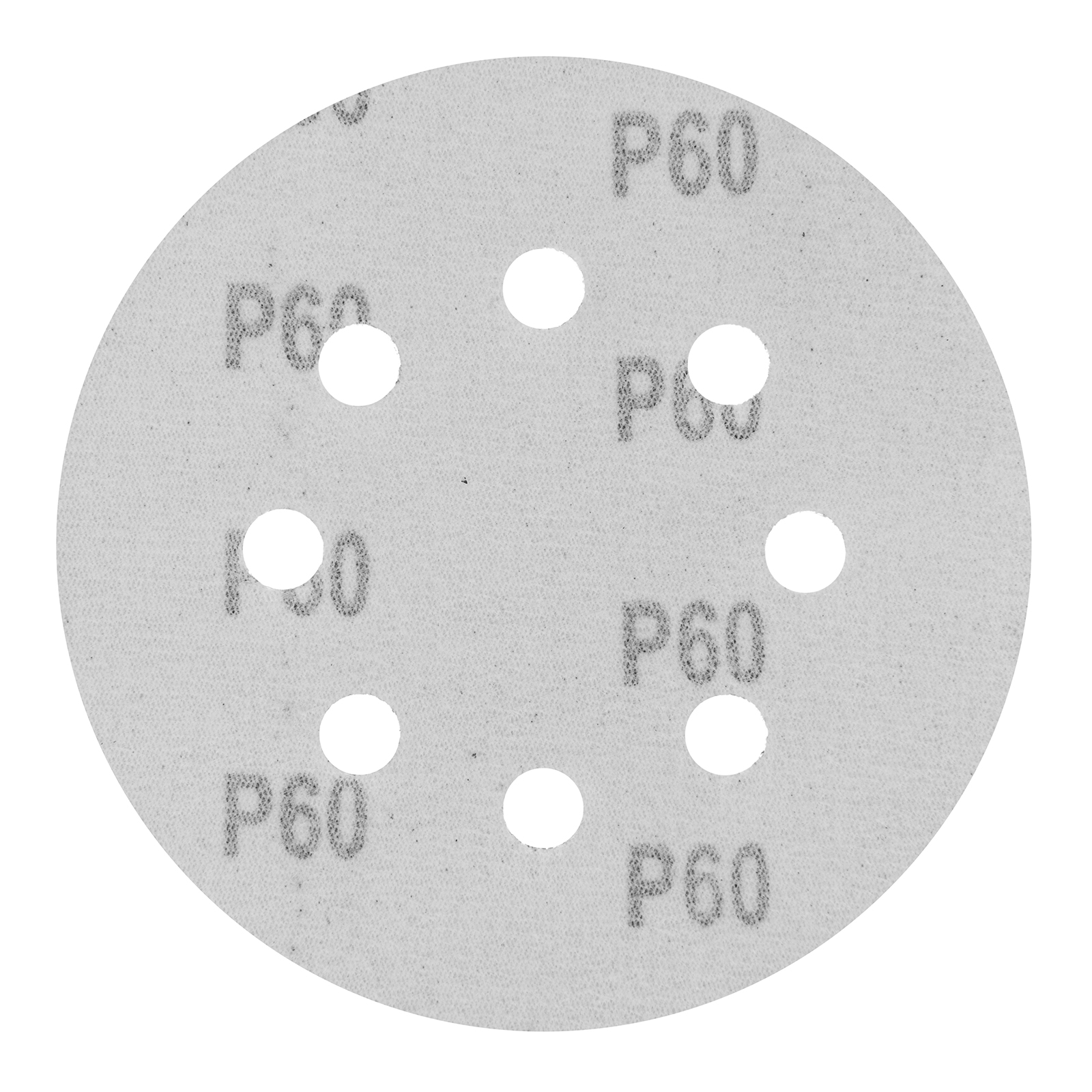 Круг абразивный на ворсовой подложке под "липучку", перфорированный, P 60, 125 мм, 5 шт