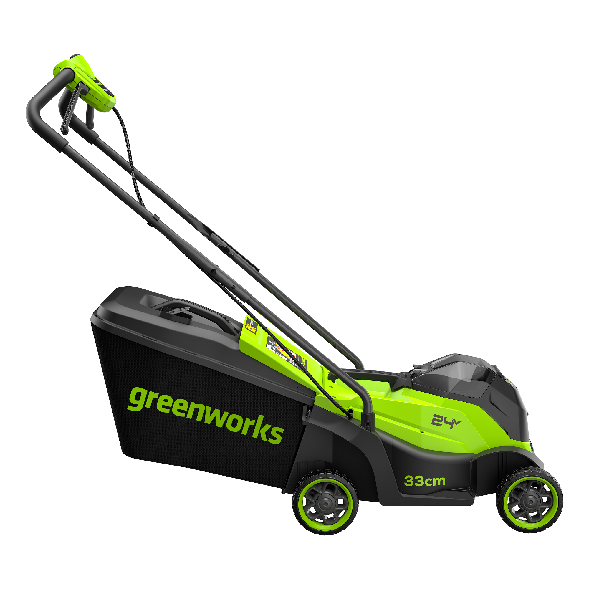Газонокосилка аккумуляторная 33 см Greenworks 24V GD24LM331 2520607, бесщеточная, без АКБ и ЗУ