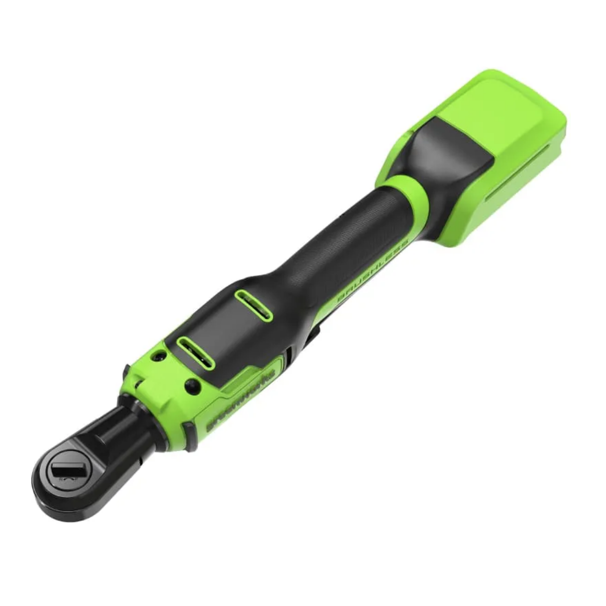 Гайковёрт-трещотка удлиненная, редуктор 70 мм, аккумуляторная Greenworks 24V GD24RW 3804007, бесщеточная, без АКБ и ЗУ, в сумке