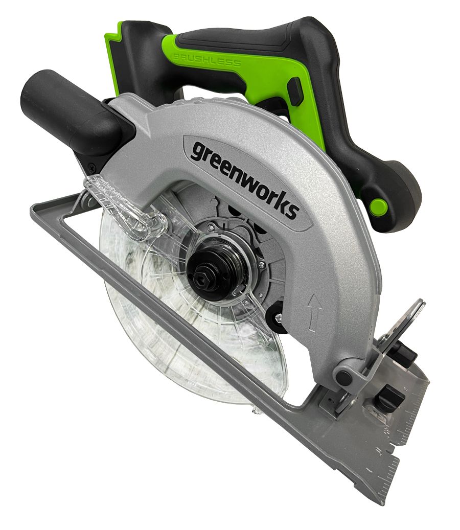 Пила циркулярная аккумуляторная Greenworks 24V GD24CS 1500907, бесщеточная, без АКБ и ЗУ