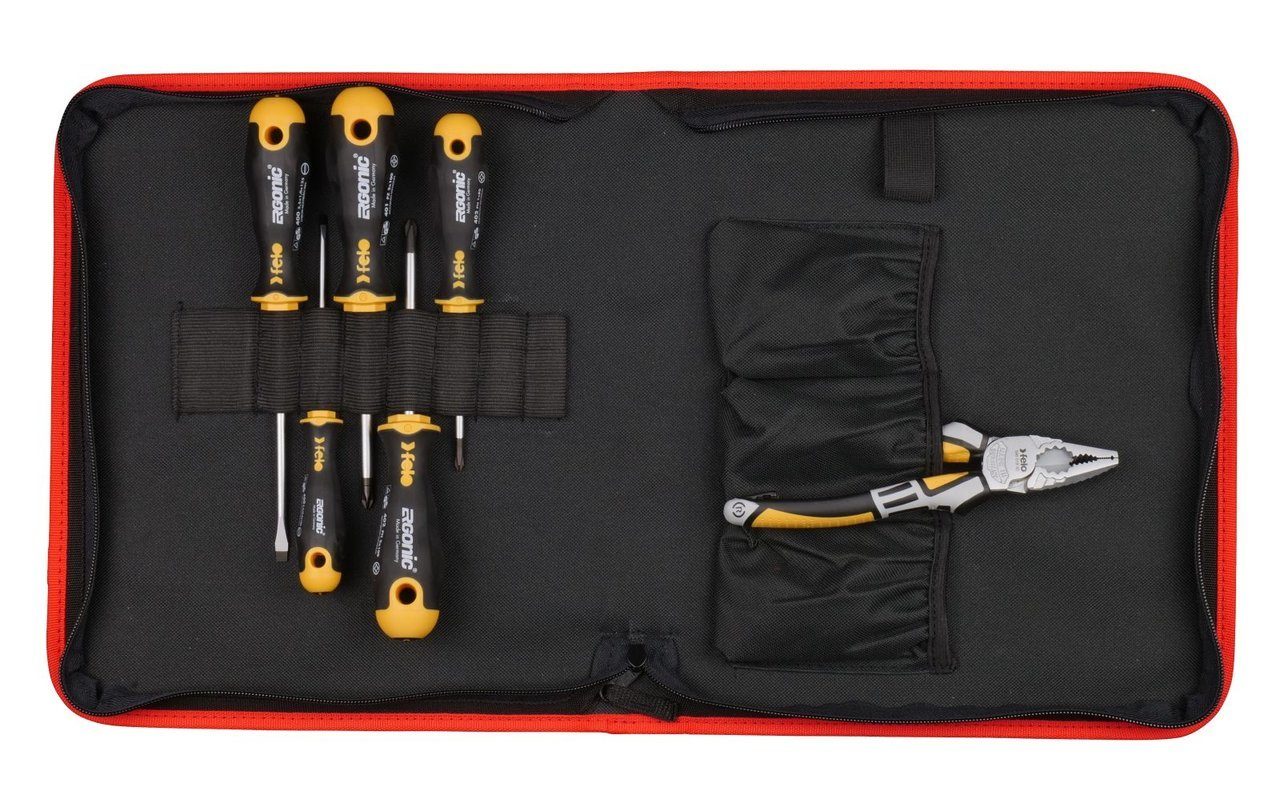 Набор отверток Ergonic SL, PH, PZ с пассатижами 180 мм FELO 400 966 04