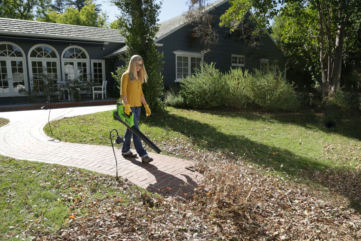 Воздуходув аккумуляторный 177 км/ч Greenworks 40V G40AB 2400807, без АКБ и ЗУ