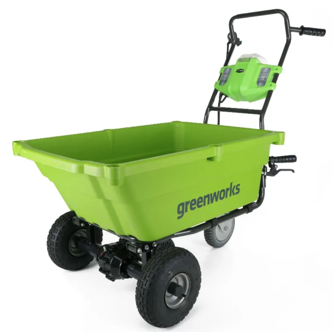 Садовая тележка самоходная Greenworks 106 л 40V G40GC, без АКБ и ЗУ