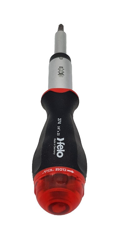 Отвёртка с реверсом и магазином бит/8 шт., серия 374 FELO 374 204 05