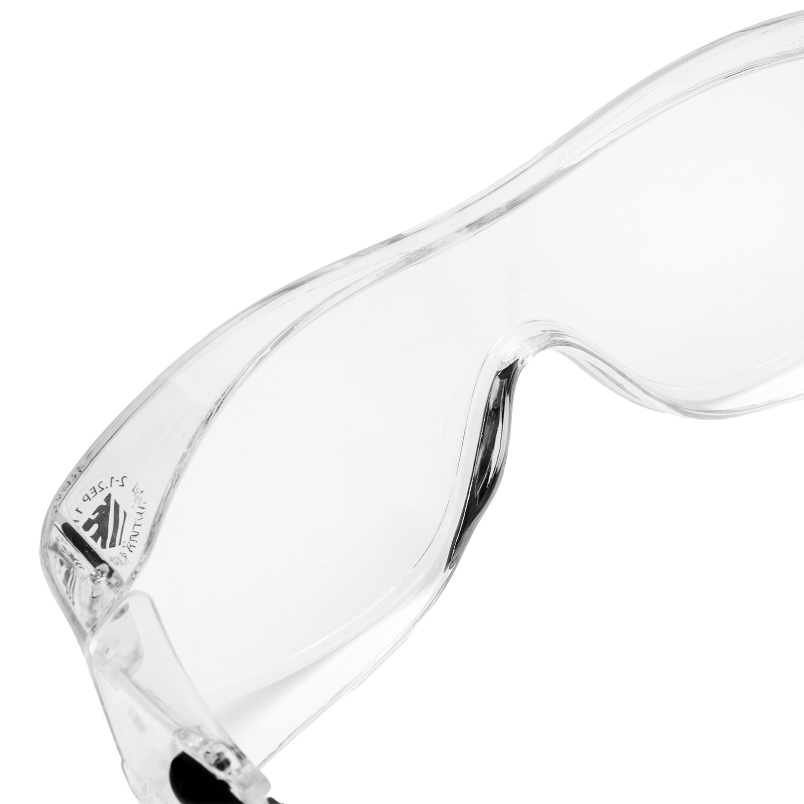 Очки защитные открытые, поликарбонатные, увеличенная прозрачная линза,  регулируемые дужки