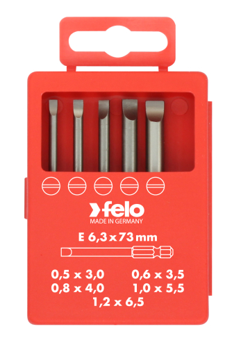 Набор SL бит Е6,3х73мм 5 шт. в пласт.уп. FELO 030 917 16
