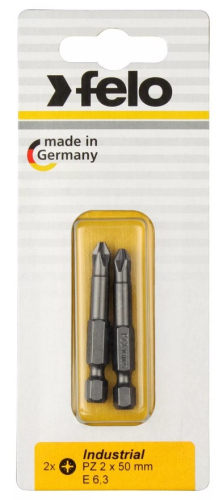 Бита крестовая PZ 2X73, серия Industrial, 2 шт в блистере FELO 03102736