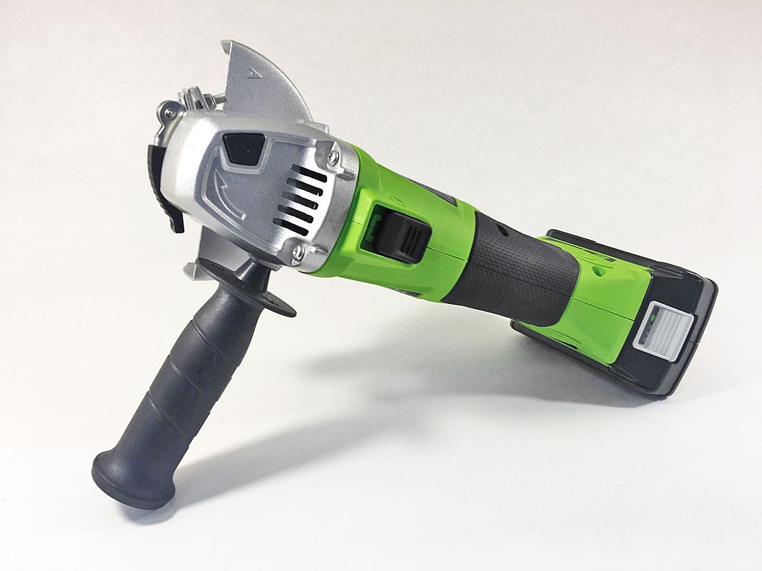 Угловая шлифмашинка болгарка аккумуляторная Greenworks 24V G24AG