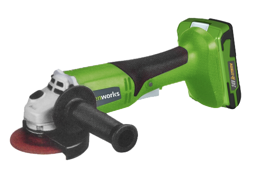 Угловая шлифмашинка болгарка аккумуляторная Greenworks 24V G24AG