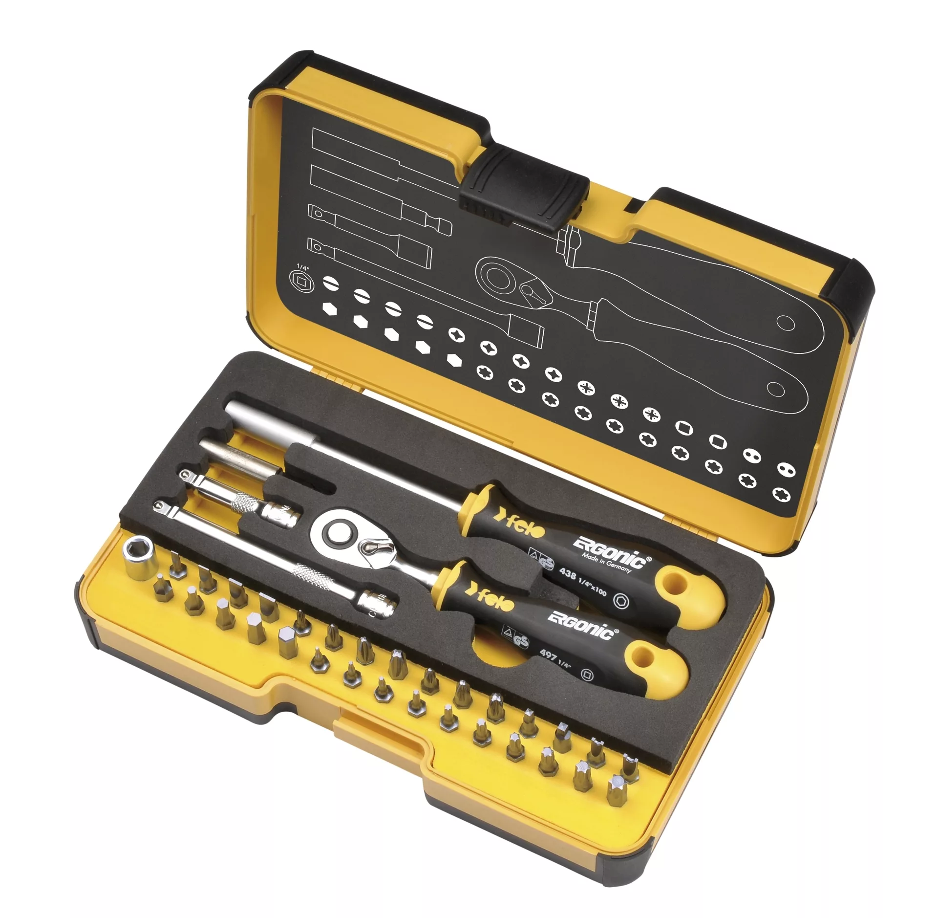 Инструм. набор "FELO R-GO 36", 36 предм., серия 057 FELO 057 836 06