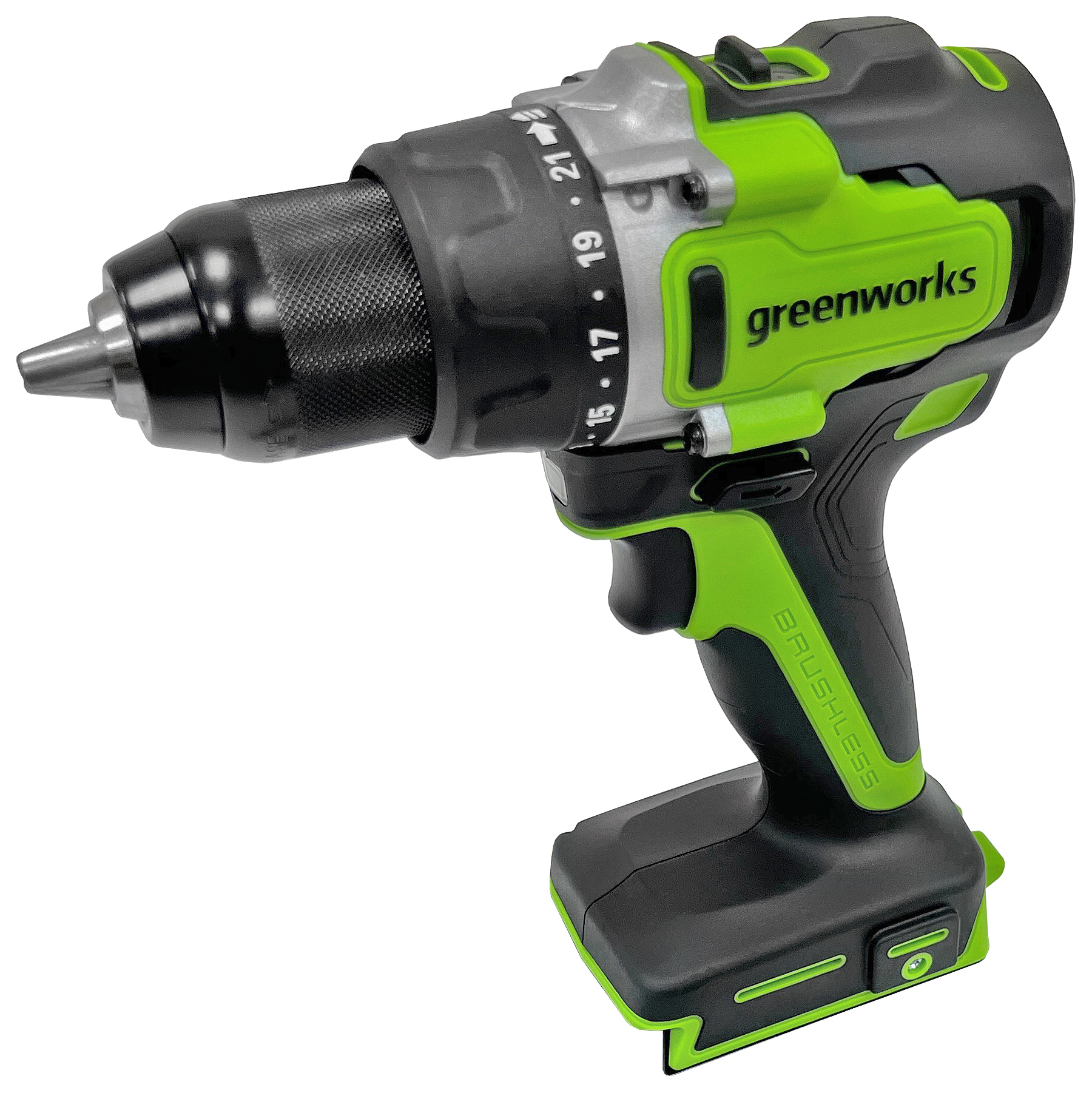 Дрель-шуруповерт аккумуляторная Greenworks 24V GD24DD90 (90 Нм) 3707507, бесщёточная, без АКБ и ЗУ