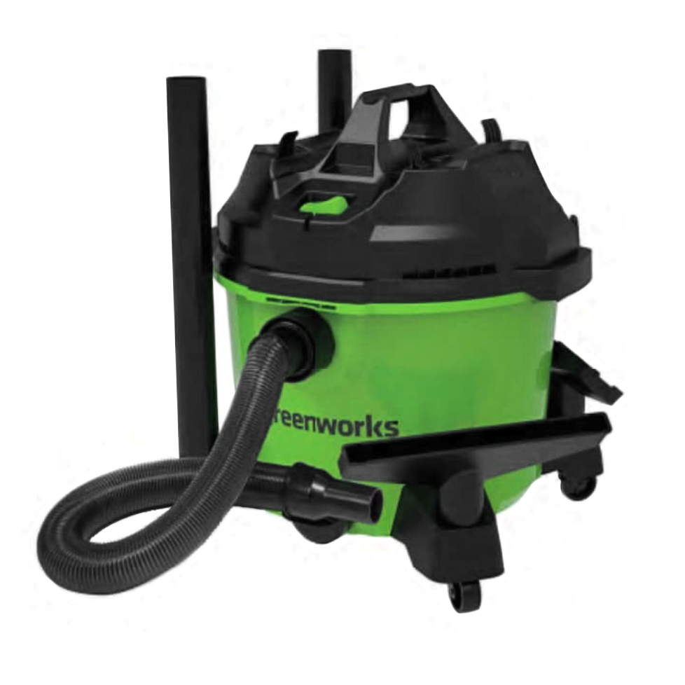 Пылесос строительный электрический 1300 Вт Greenworks 220V G120WDV 4701207