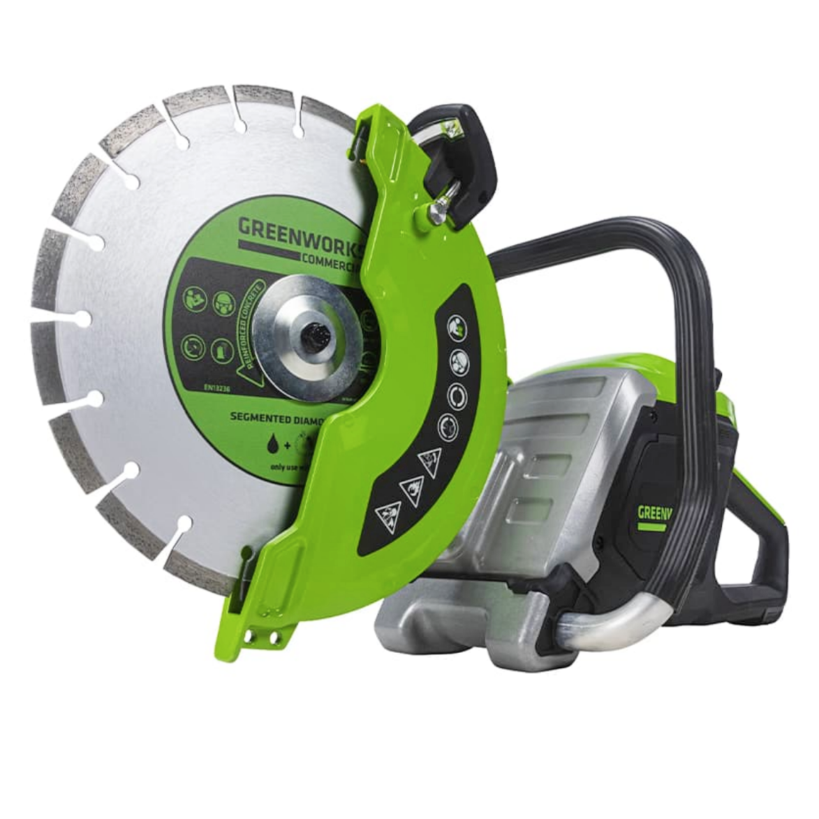 Бетонорез 350 мм, 4,3 кВт, аккумуляторный Greenworks 82V 1501307, бесщеточный, без АКБ и ЗУ