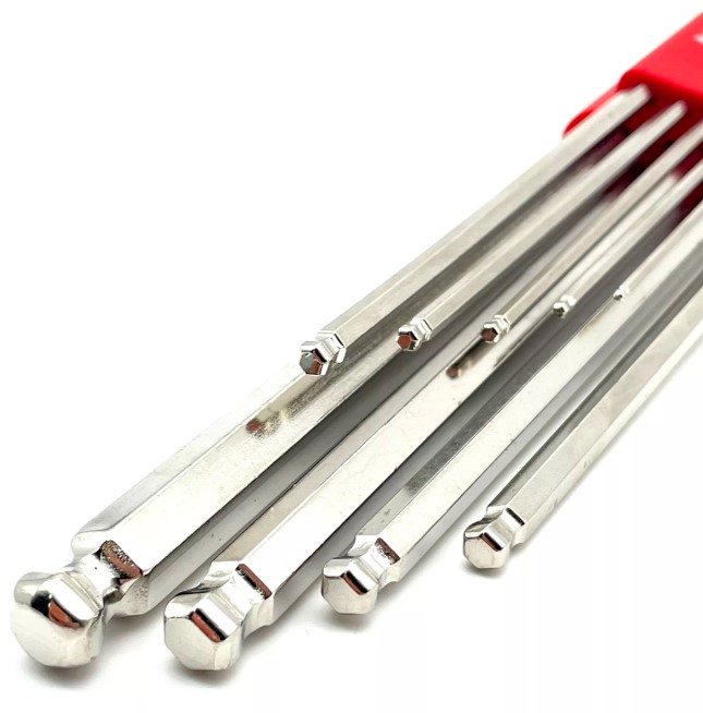 Набор ключей Г-образных шестигранных удлиненных с шаровым окончанием 9шт HEX 1,5-10,0 FELO 365 009 11