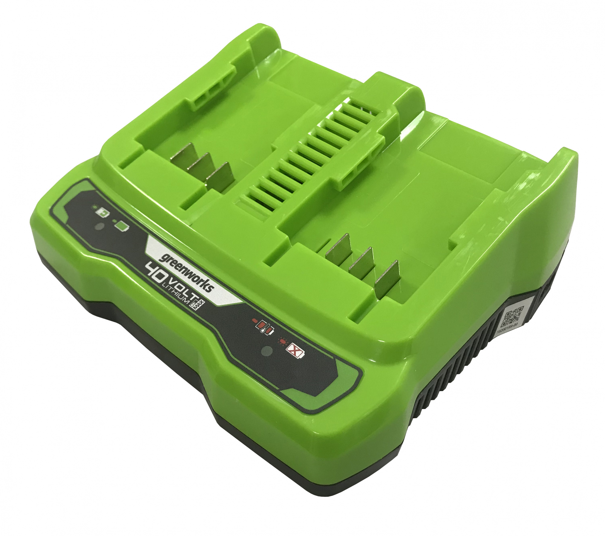 Зарядное устройство двойное (2А) Greenworks 40V G40UC2 2938907 (с двумя слотами)
