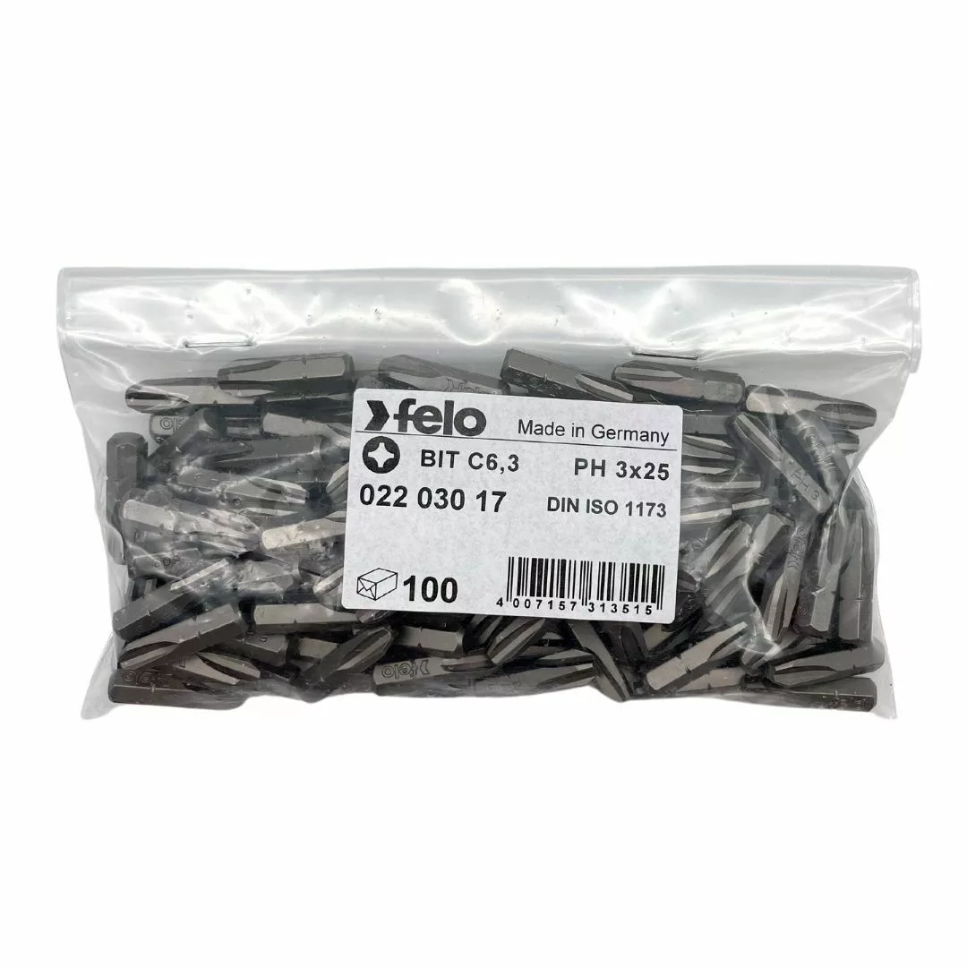 Бит 1/4", PН3 (100)х25, серия 022 С 6,3 FELO 022 030 17