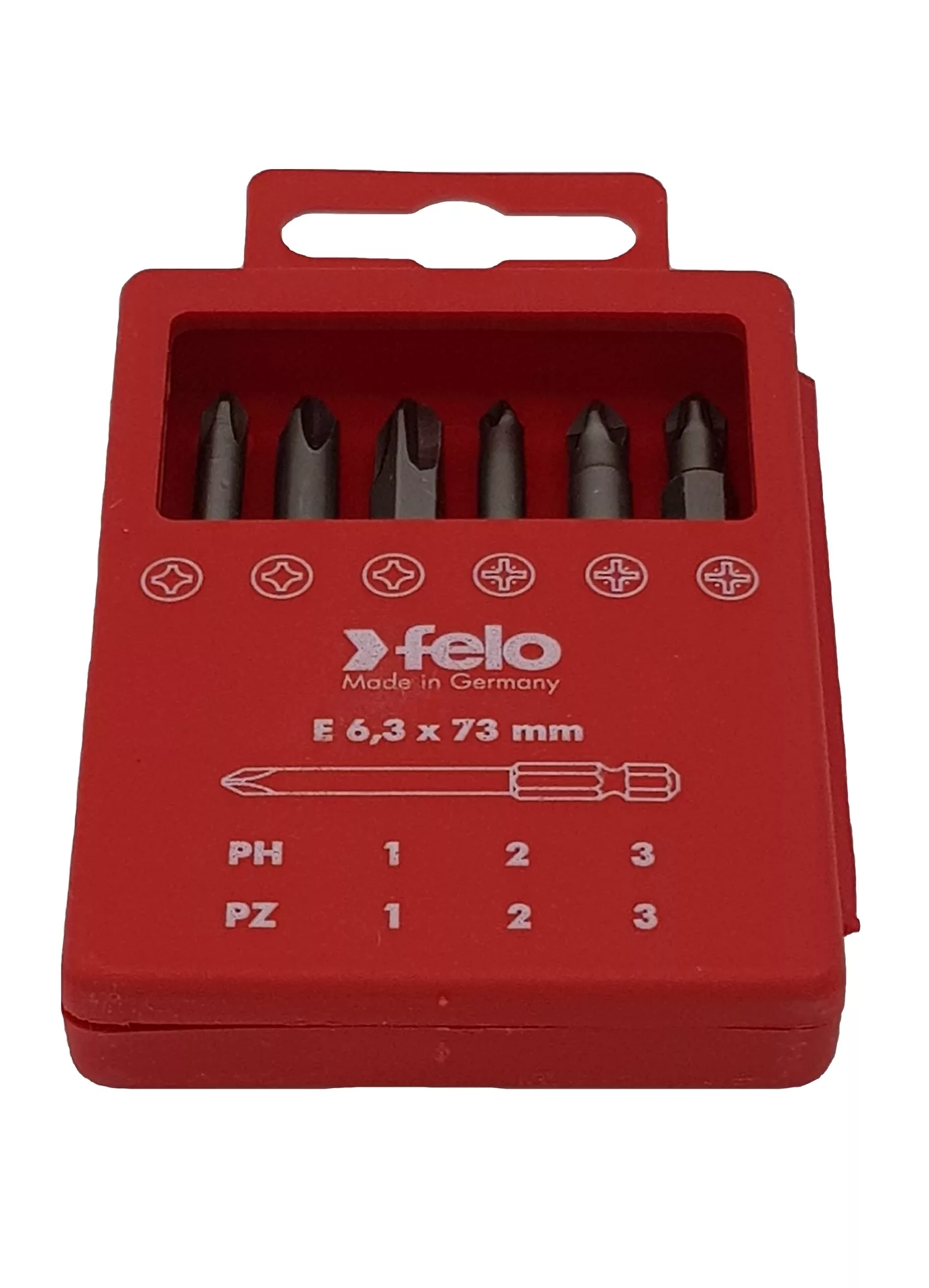 Набор бит Е6,3х73 6 шт., серия 032 FELO 032 917 16