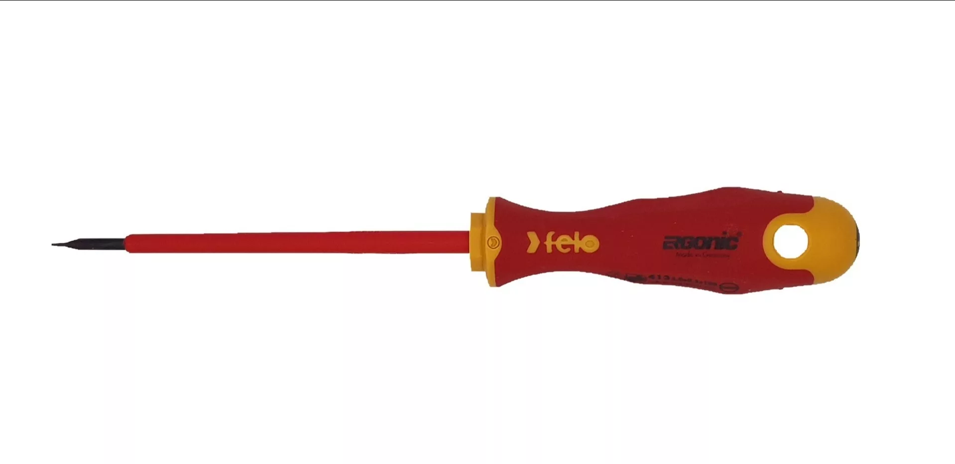Felo Отвертка диэлектрическая Ergonic плоская шлицевая 3,0X0,5X100 41303090