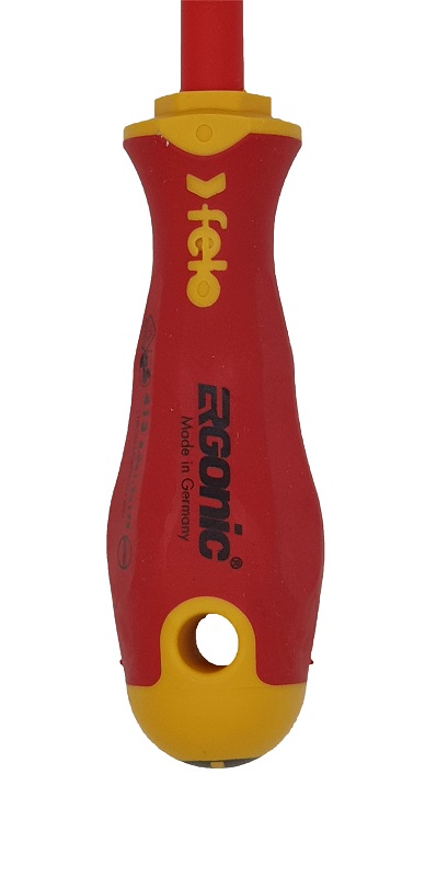 Отвёртка ERGONIC диэлектр., серия 413, SL 8,0х1,2х175 FELO 413 080 90