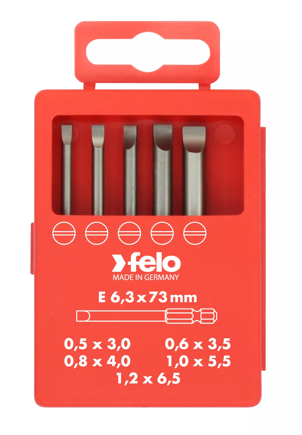 Набор SL бит Е6,3х73мм 5 шт. в пласт.уп. FELO 030 917 16