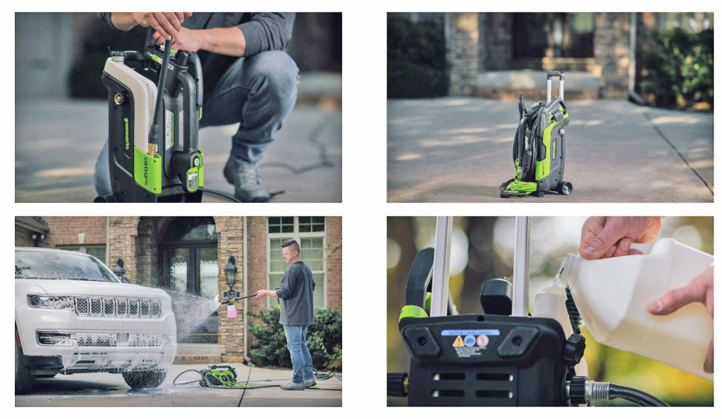 Мойка высокого давления 130 бар 1700 Вт электрическая Greenworks PW5130