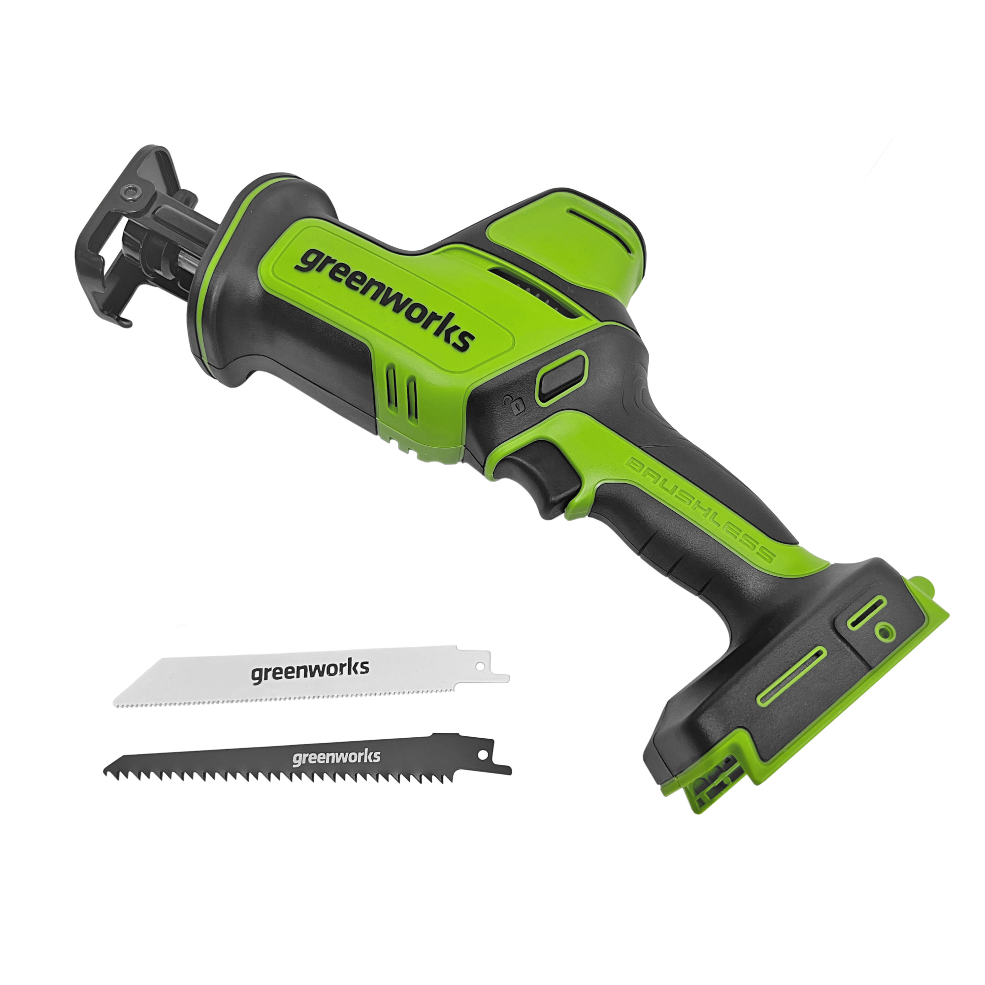 Пила сабельная компактная аккумуляторная Greenworks 24V GPT-CRS-25 1200507, бесщеточная, без АКБ и ЗУ