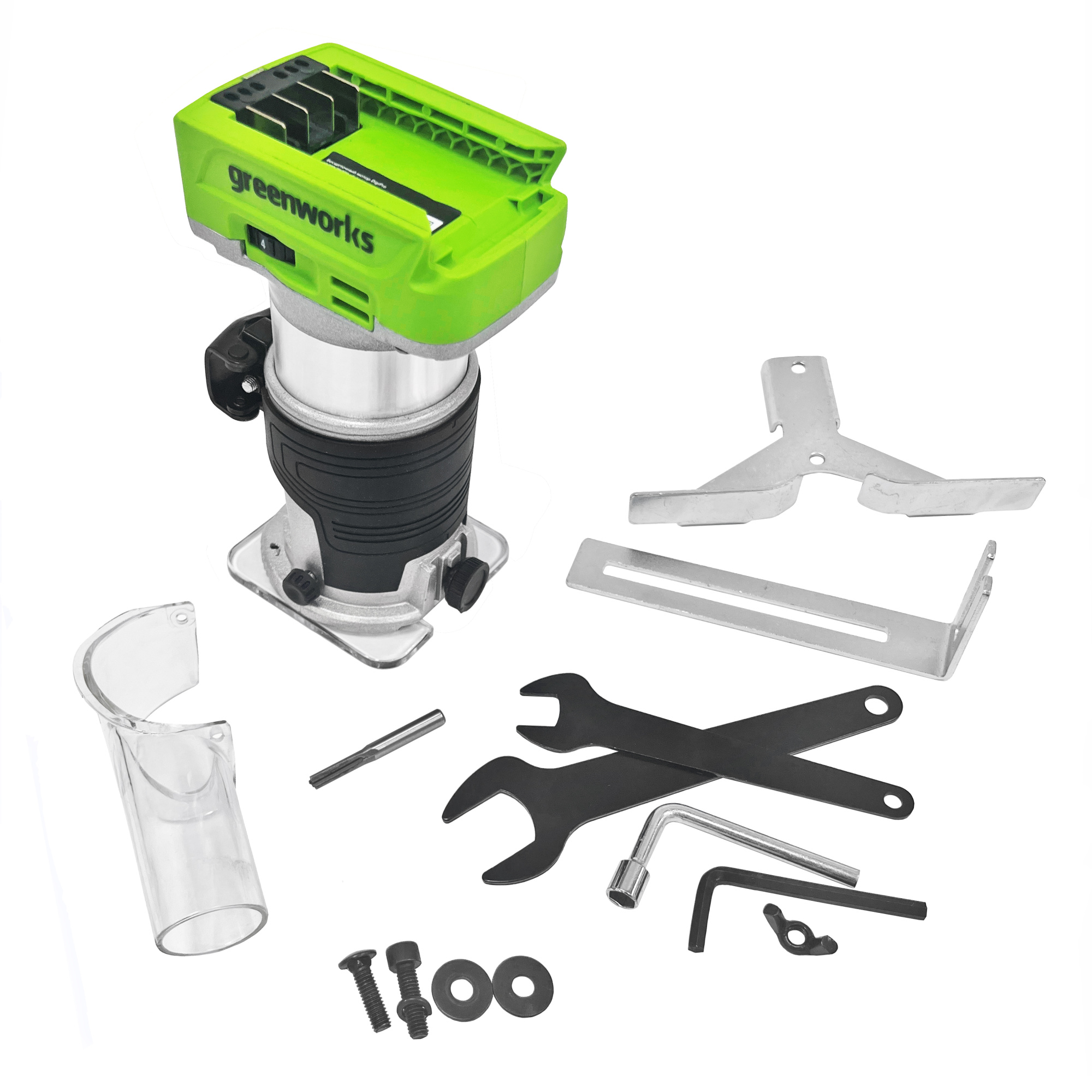 Фрезер аккумуляторный Greenworks 24V G24RO 3502507, бесщеточный, без АКБ и ЗУ