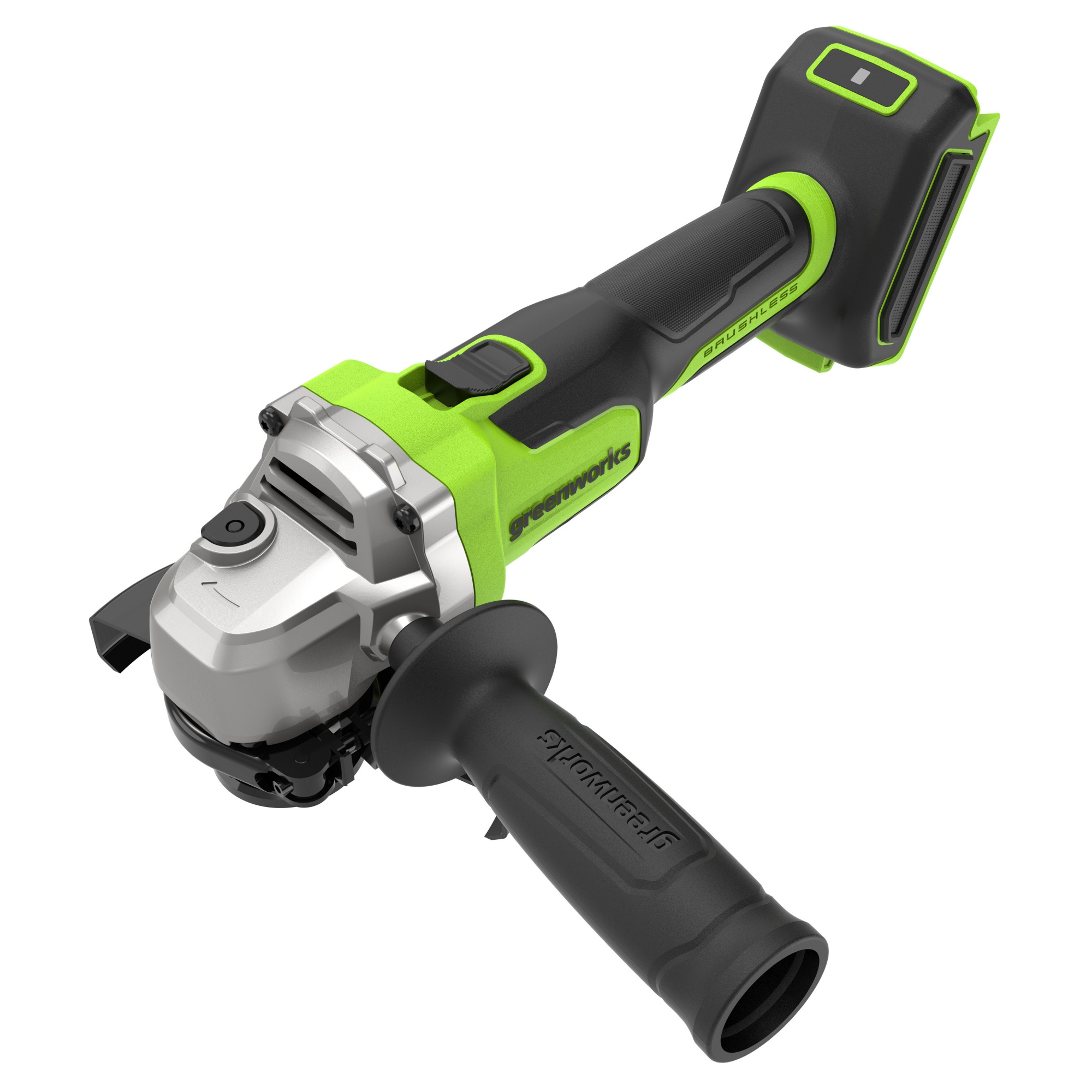 Угловая шлифмашинка (болгарка) 125 мм аккумуляторная Greenworks 24V AG5900 3201007, бесщеточная, без АКБ и ЗУ